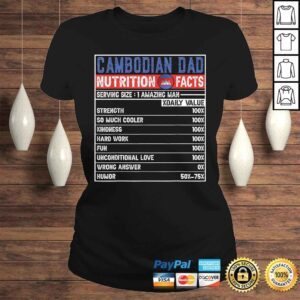 ClassicLadies Mens Cambodian Dad Gifts Dad Hero Nutritional Fathers Day TShirt