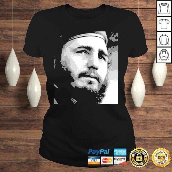 Mens Fidel Castro Cuba Vintage PortraiTShirt - Image 3