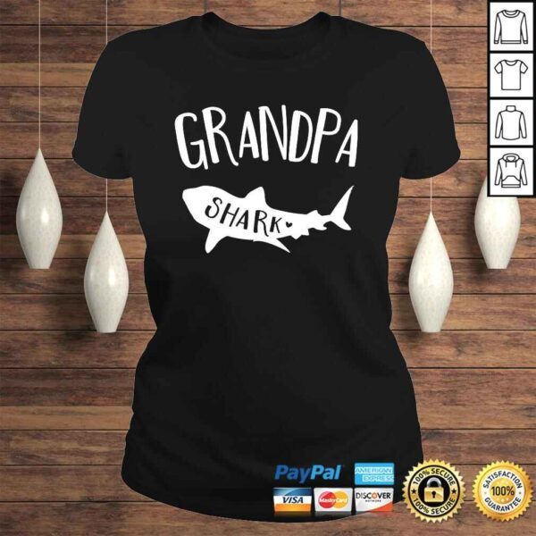 Mens Grandpa Shark Doo Doo Shirt For Men Father's Day Shirt - Image 3