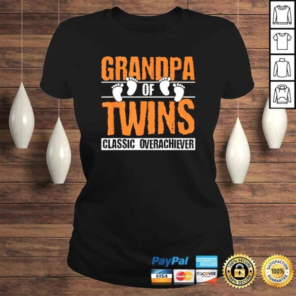 Mens Grandpa of Twins Fathers Day Shirt - Image 3