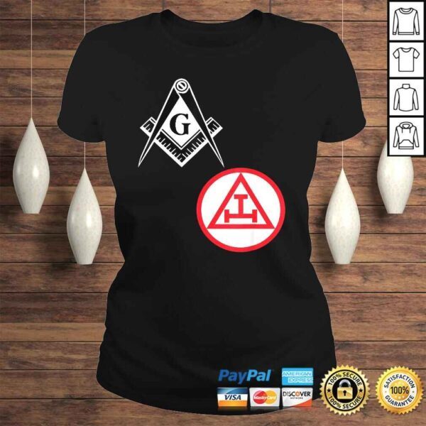 Mens Mason Royal Arch Split Shirt Masonic York Rite Tee Black - Image 3