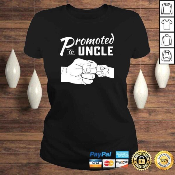 Mens Promoted to Uncle Shirt baby announcement 2019 - Image 3