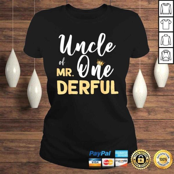 Mens Uncle Of Mr Onederful 1st Birthday Party Costumes TShirt - Image 3