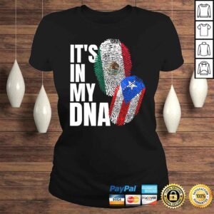 ClassicLadies Mexican And Puerto Rican DNA Mix Flag Heritage TShirt