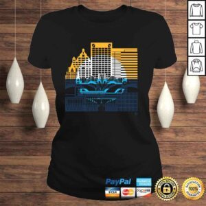 ClassicLadies Milwaukee Skyline Squared Milwaukee Peoples Flag design Long Sleeve Shirt