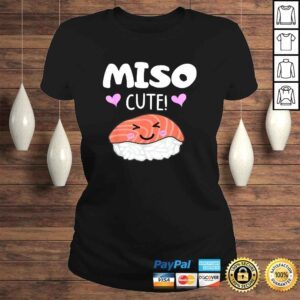 ClassicLadies Miso Cute Sushi Kawaii Sushi Japanese Food Fan VNeck TShirt