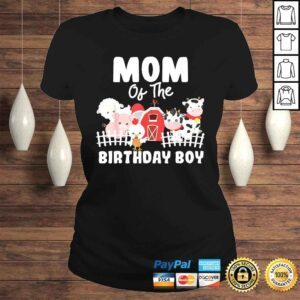 ClassicLadies Mom Of The Birthday Boy Farm Animals Birthday Party Shirt