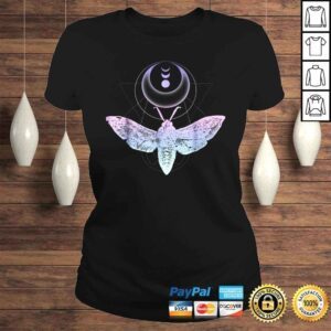 ClassicLadies Moth And Crescent Moon Shirt Witchy Pastel Goth Tshirt