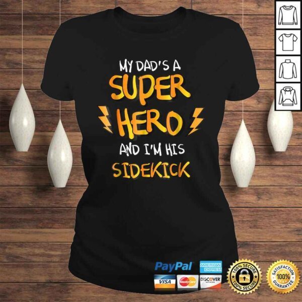 My Dads a Superhero Shirt - Cool Kids V-Neck T-Shirt - Image 3