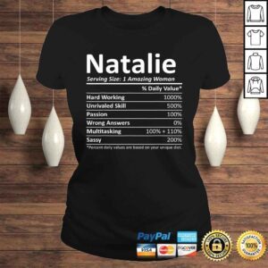 ClassicLadies NATALIE Nutrition Personalized Name Funny Christmas Tee Shirt