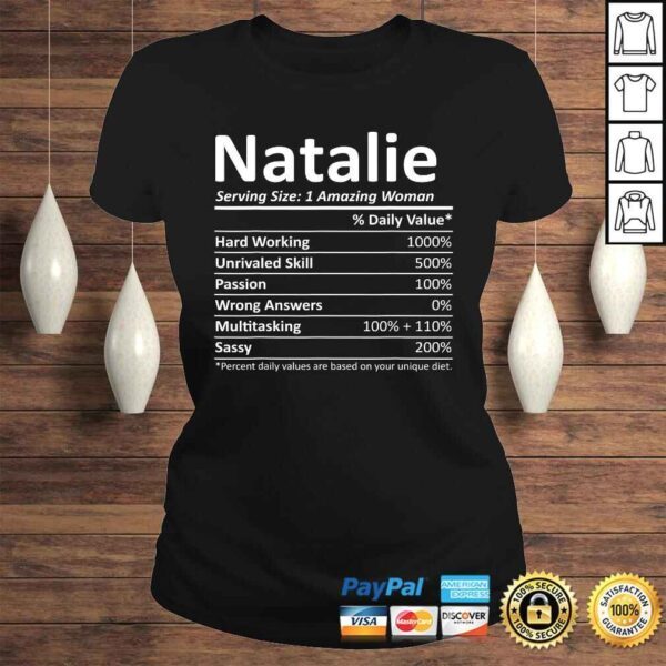 NATALIE Nutrition Personalized Name Funny Christmas Tee Shirt - Image 3