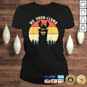 ClassicLadies NO PROBLLAMA Shirts Vintage Llama Alpaca TShirt