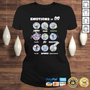 ClassicLadies Nickelodeon Invader Zim The Many Emotions of GIR VNeck TShirt 1