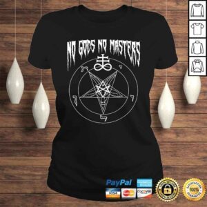 ClassicLadies No Gods No Masters Satanic Baphomet Devil TShirt