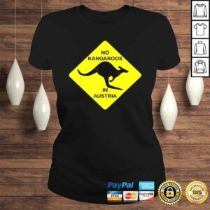 ClassicLadies No Kangaroos In Austria Funny Shirt Yellow Sign Gift Tee