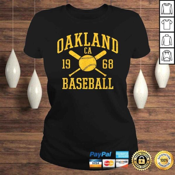 Oakland Baseball Vintage OAK Pride Retro Distressed Shirt - Image 3