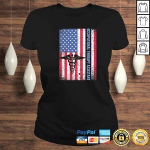 ClassicLadies Occupational Therapy Assistant Gift OTA Vintage US Flag TShirt Gift