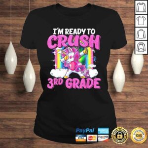 ClassicLadies Official 3rd Grade Dabbing Unicorn Back To School Girls Gift TShirt