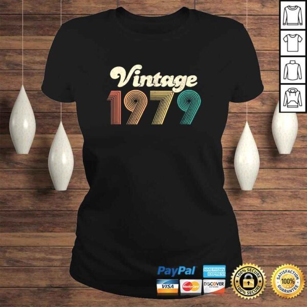 Official 40th Birthday Gift - Vintage 1979 Shirt Classic Women Men Shirt - Image 3