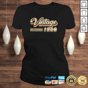 ClassicLadies Official 40th Birthday Gift Vintage 1980 40 Forty Years Old TShirt