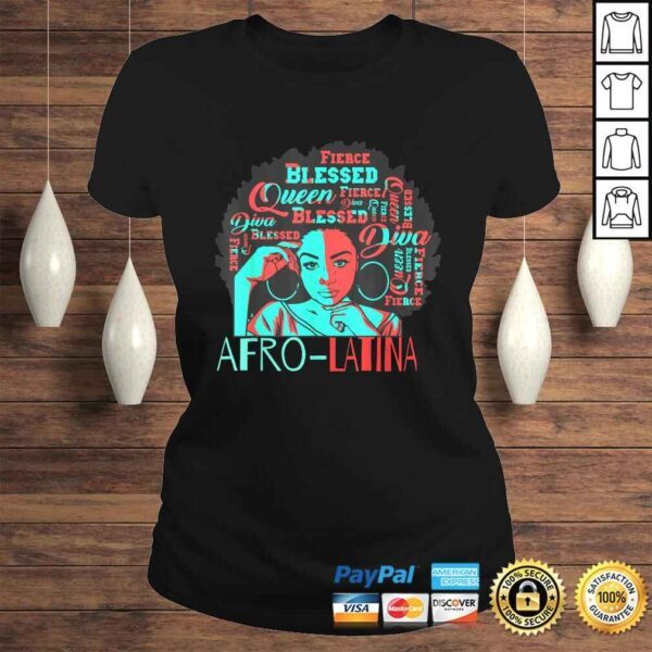 Official Afro-Latina Natural Hair Queen Black Women History Month Shirt - Image 3