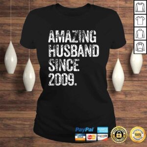 ClassicLadies Official Amazing Husband Since 2009 11 Years Wedding Anniversary TShirt