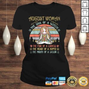 ClassicLadies Official August Woman The Soul Of A Witch Vintage Birthday VNeck TShirt