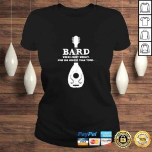 ClassicLadies Official Bard Gamer D20 Dice Dungeon Dragons Gaming Gift Tshirt