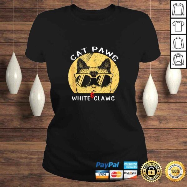 Official Cat Paws & White Claws Vintage kitten sunglasses Gift Top - Image 3