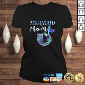 ClassicLadies Official Daughters Birthday Party Outfit Funny Mermaid Mom VNeck TShirt