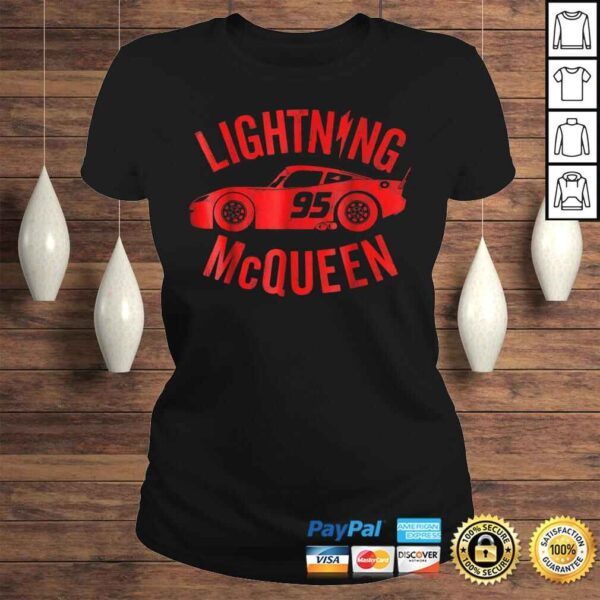 Official Disney Pixar Cars Lightning McQueen Vintage Graphic Shirt - Image 3