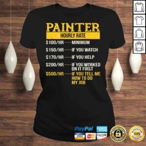 ClassicLadies Official Hourly Rate Shirt for Painters Decorators Handyman Shirt