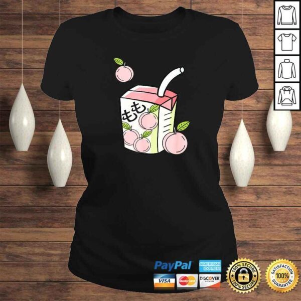 Official Japanese Juice Box Peach Juice kanji TShirt - Image 3