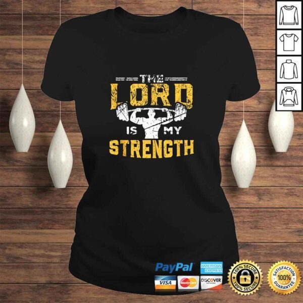 Official Jesus Workout The Lord is my Strength Christian Gym T-shirt - Image 3