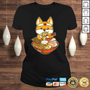 ClassicLadies Official Kawaii Japanese Anime Shiba Inu Ramen TShirt