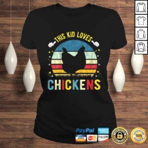 ClassicLadies Official Kids This Kid Loves Chickens Boys and Girls Chicken Shirt