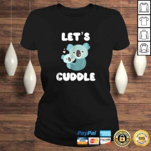 ClassicLadies Official Lets Cuddle Koala Bears Love Heart Graphic TShirt