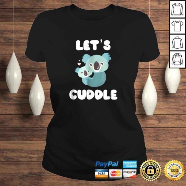 Official Lets Cuddle Koala Bears Love Heart Graphic TShirt - Image 3