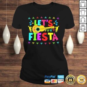 ClassicLadies Official Lets Fiesta Mexican Cinco De Mayo Party VNeck TShirt