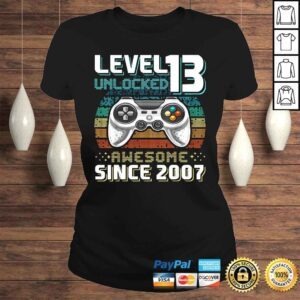 ClassicLadies Official Level 13 Unlocked Awesome 2007 Video Game 13th Birthday VNeck TShirt