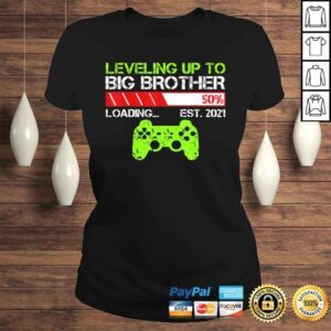 ClassicLadies Official Leveling Up To Big Brother Est 2021 Vintage Funny Brothers VNeck TShirt