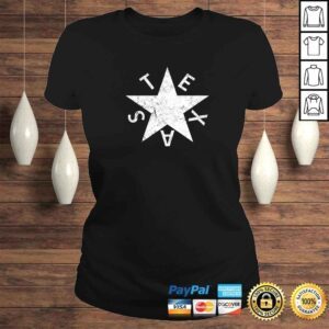 ClassicLadies Official Lorenzo de Zavala Texas Flag VNeck TShirt