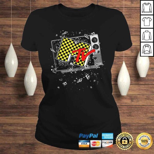 Official MTV Checker Board Breaking Tv Tee Shirt - Image 3