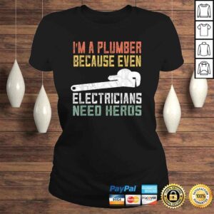 ClassicLadies Official Mens Funny Plumber Gifts For Men Retro Plumbing Gift TShirt