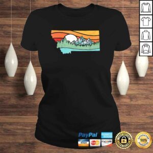 ClassicLadies Official Montana Outdoors Retro Mountains Nature Graphic TShirt Gift