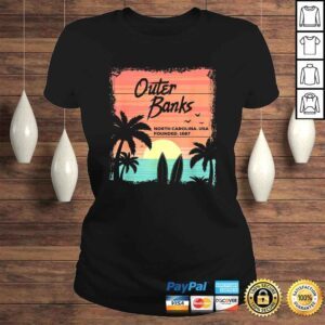 ClassicLadies Official North Carolina Beach Surfing Sunrise NC OBX Tee TShirt