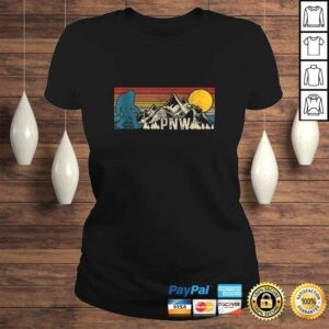 ClassicLadies Official PNW Pacific Northwest Bigfoot Vintage Nature Outdoor Gift TShirt