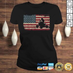 ClassicLadies Official Quad Biker America Flag Gift I ATV Four Wheeler Quad Bike TShirt