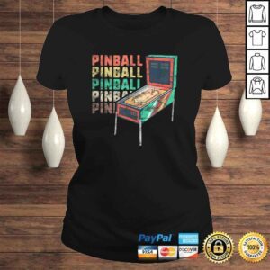 ClassicLadies Official Retro Pinball Machine Shirt Women Men Gamer Geek Vintage Shirt