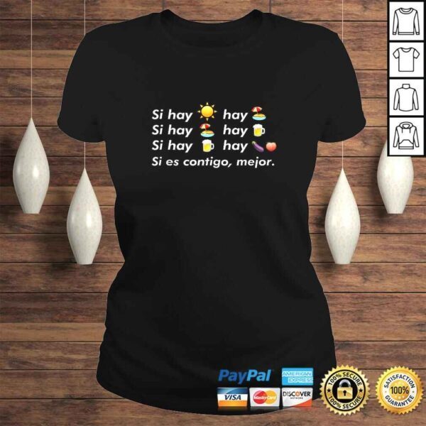 Official Si hay playa hay alcohol - Callaita Trap Bunny Emoji TShirt - Image 3